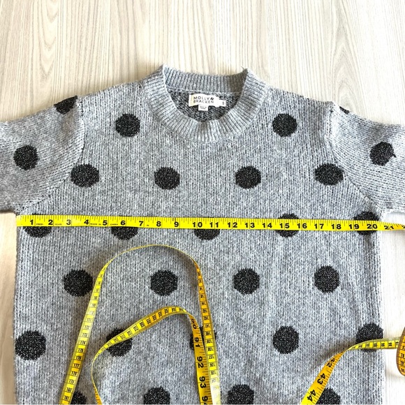 EUC ! Molly Bracken Polka Dot Pattern Sweater Gray Size Small - Picture 5 of 7
